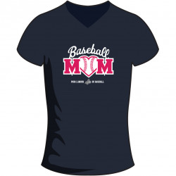 T-shirt "Baseball Mom" bleu marine